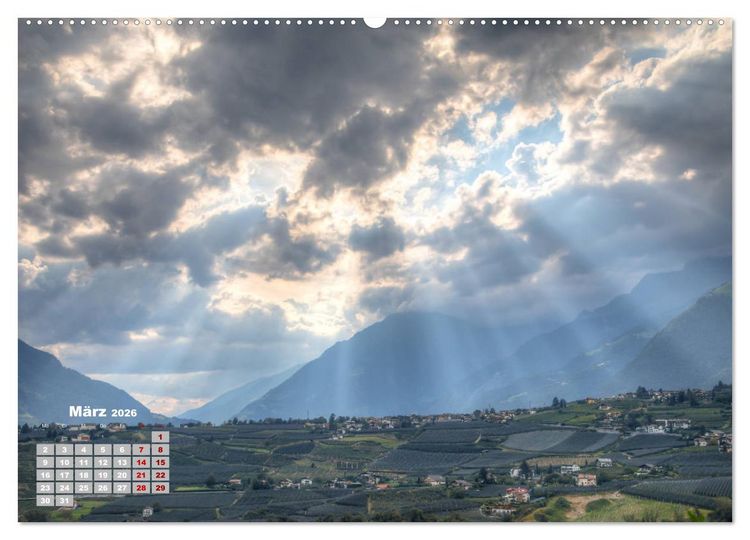 Produktbild: Meraner Land: alpin-mediterranes Lebensgef&uuml;hl (hochwertiger Premium Wandkalender 2026 DIN A2 quer), Kunstdruck in Hochglanz