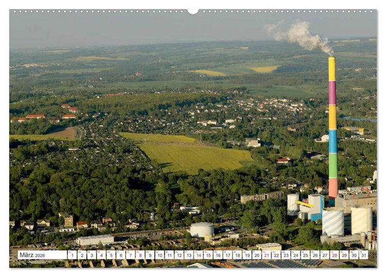 Produktbild: Chemnitz - Von Oben Nach Unten (hochwertiger Premium Wandkalender 2026 DIN A2 quer), Kunstdruck in Hochglanz