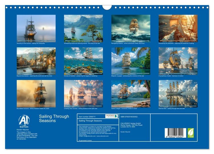 Produktbild: Sailing Through Seasons (Wall Calendar 2026 DIN A3 landscape), CALVENDO 12 Month Wall Calendar