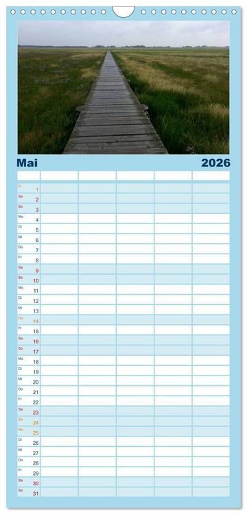 Produktbild: Familienplaner 2026 - St. Peter Ording 2026 mit 5 Spalten (Wandkalender, 21 x 45 cm) CALVENDO