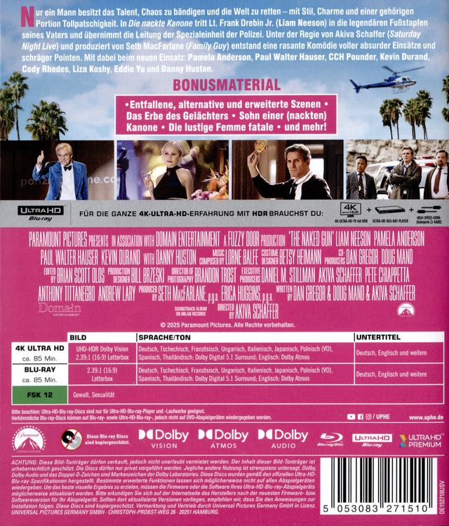 Produktbild: Die nackte Kanone (2025) (4K Ultra HD) (+ Blu-ray)