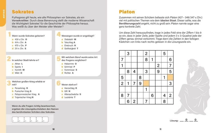 Produktbild: Die gro&szlig;en Philosophen I Wissen in R&auml;tseln