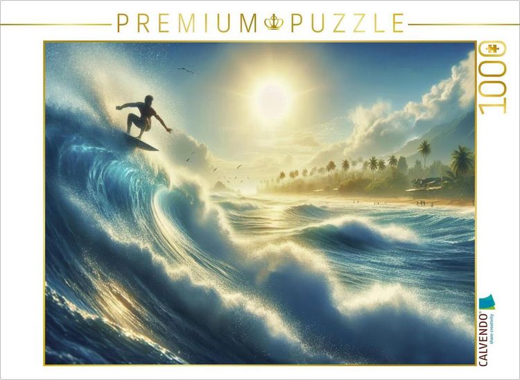 Produktbild: CALVENDO Puzzle Manchmal ist es besser, einfach mit den Wellen zu schwimmen, als gegen sie anzuk&auml;mpfen. | 1000 Teile Lege-Gr&ouml;&szlig;e 64x48cm Foto-Puzzle f&uuml;