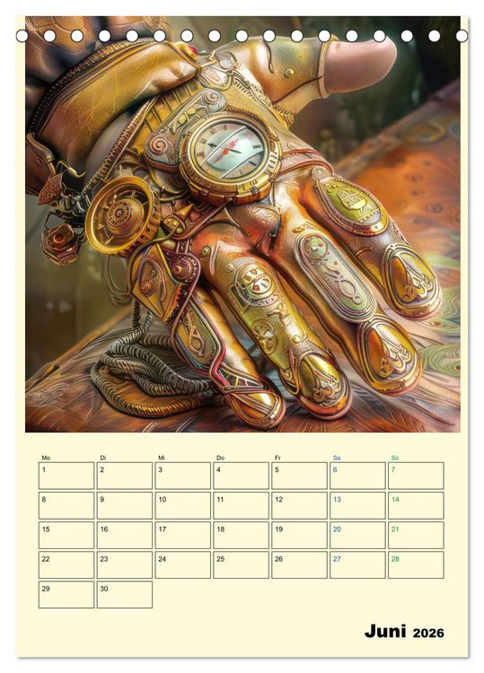 Produktbild: Steampunk Accesoires - Planer (Tischkalender 2026 DIN A5 hoch), CALVENDO Monatskalender