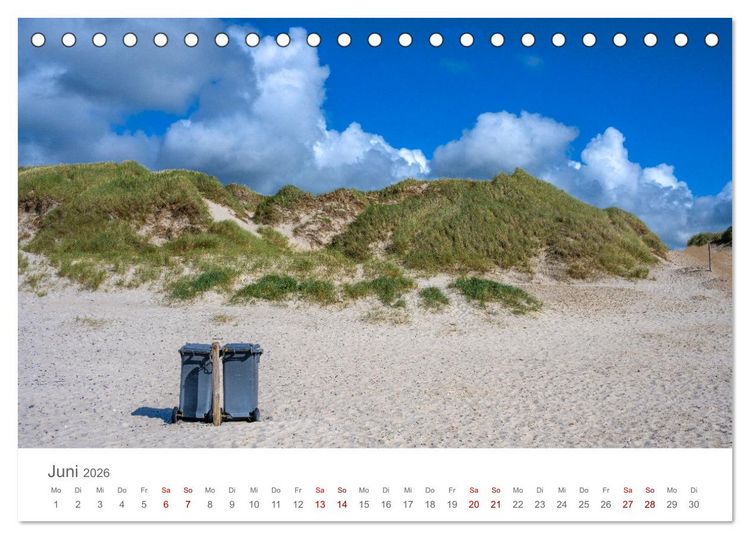 Produktbild: D&auml;nemark - Henne Strand (Tischkalender 2026 DIN A5 quer), CALVENDO Monatskalender