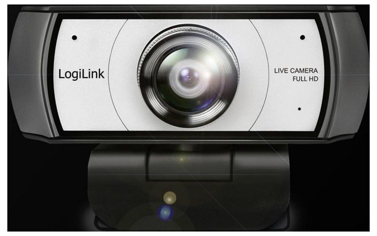 Produktbild: LogiLink UA0377 Full HD-Webcam Klemm-Halterung, Mikrofon