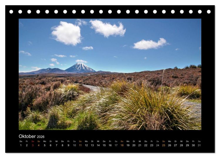 Produktbild: Neuseeland - Wunderwelt der Natur (Tischkalender 2026 DIN A5 quer), CALVENDO Monatskalender