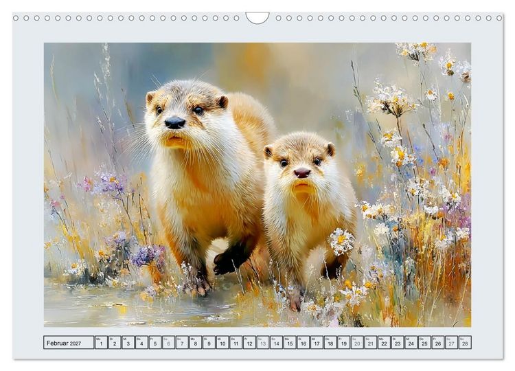 Produktbild: Otter. Verspielte Abenteurer am Wasser (Wandkalender 2027 DIN A3 quer), CALVENDO Monatskalender