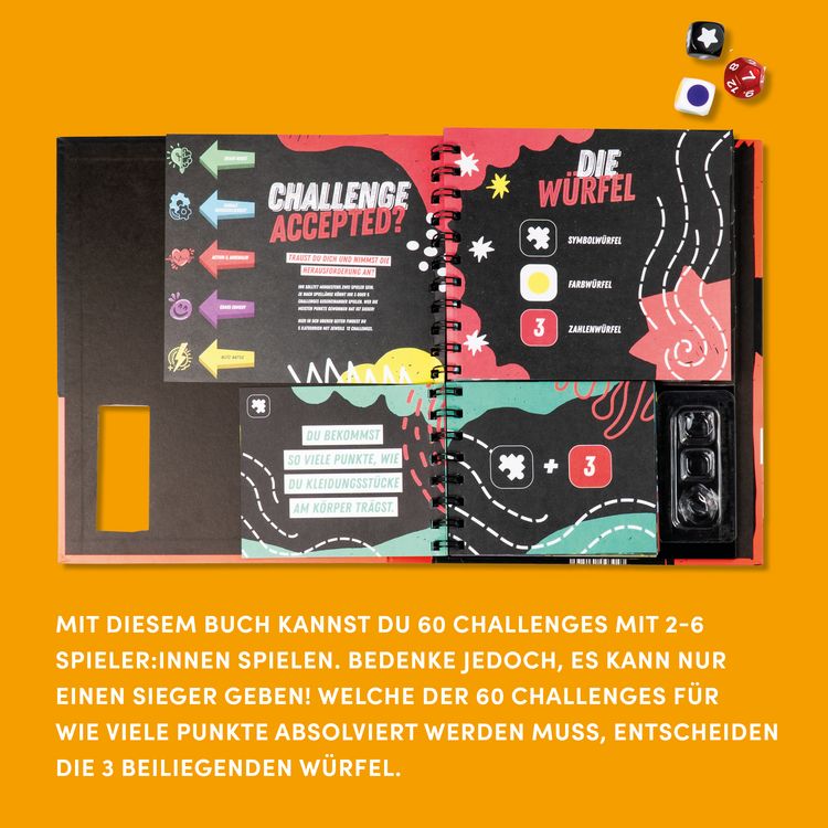Produktbild: Challenge accepted! Mit 3 W&uuml;rfeln und 60 Challenges