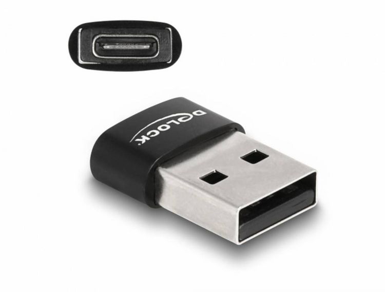 Produktbild: Delock USB 2.0 Adapter [1x USB 2.0 Stecker A - 1x USB-C&reg; Buchse] 60002