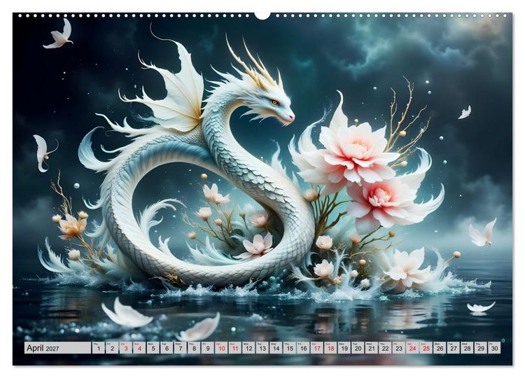 Produktbild: Lotus blossom dragons (Wall Calendar 2027 DIN A2 landscape), CALVENDO 12 Month Wall Calendar