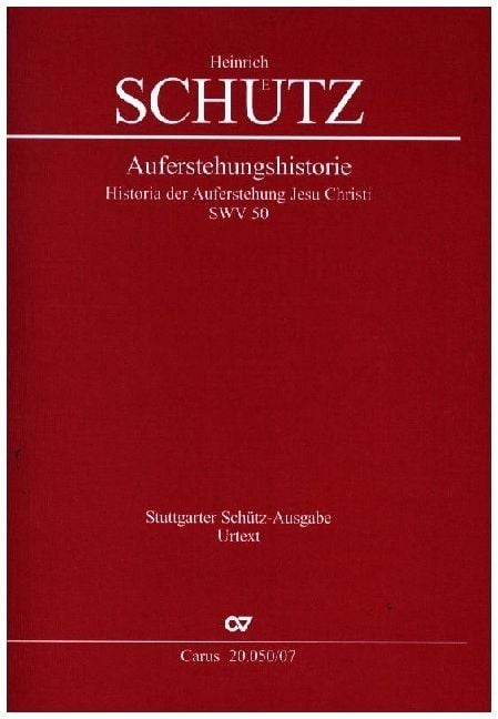 Produktbild: Historia der Auferstehung Jesu Christi, Studienpartitur