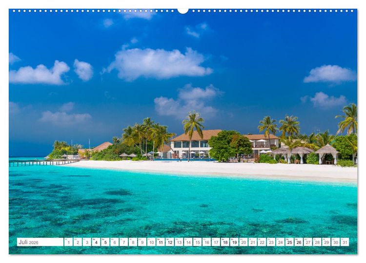 Produktbild: Malediven - Inselparadies im Indischen Ozean (Wandkalender 2026 DIN A2 quer), CALVENDO Monatskalender