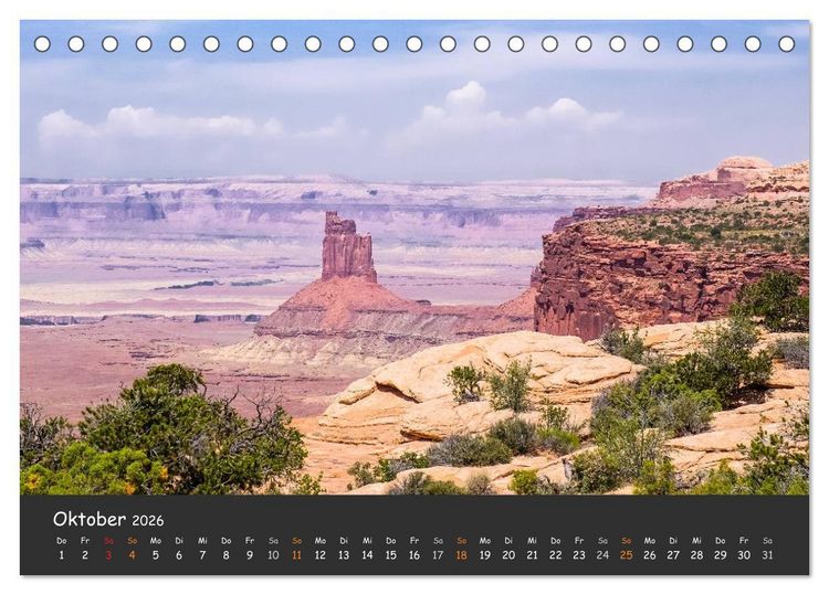 Produktbild: Die Canyons der USA (Tischkalender 2026 DIN A5 quer), CALVENDO Monatskalender