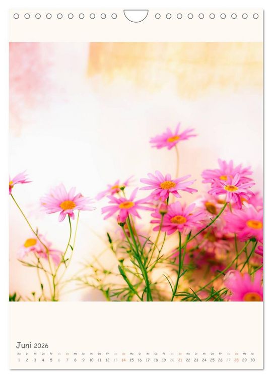 Produktbild: Blumige Fotomalerei (Wandkalender 2026 DIN A4 hoch), CALVENDO Monatskalender