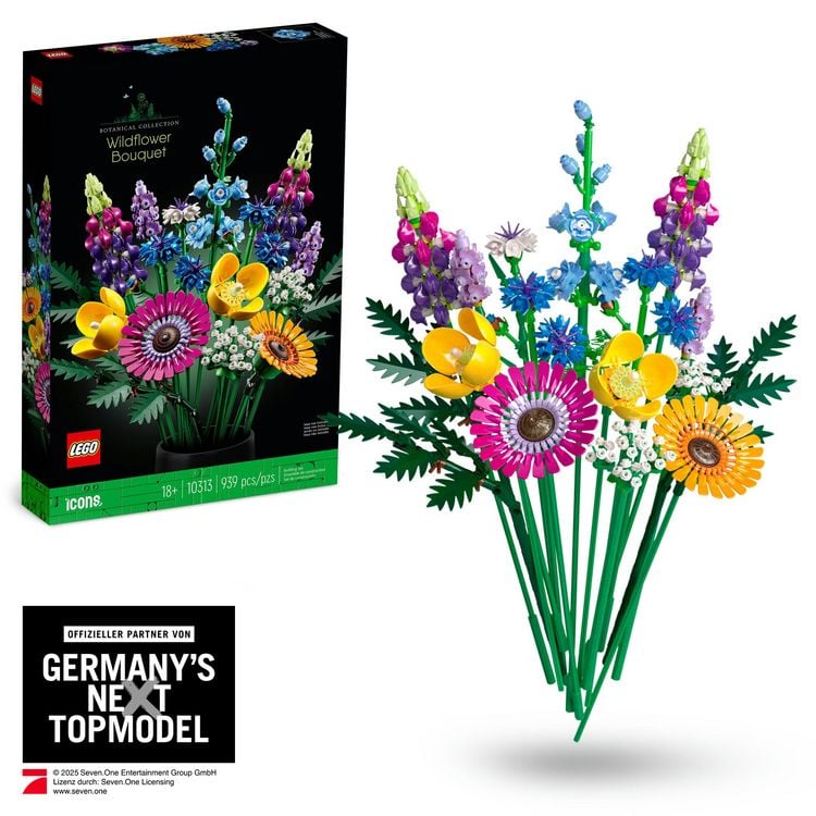 Produktbild: LEGO Botanicals Wildblumenstrauß - Kunstblumen Set für Erwachsene 10313