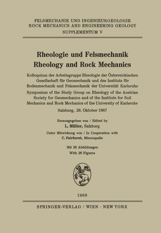 Produktbild: Rheologie und Felsmechanik / Rheology and Rock Mechanics