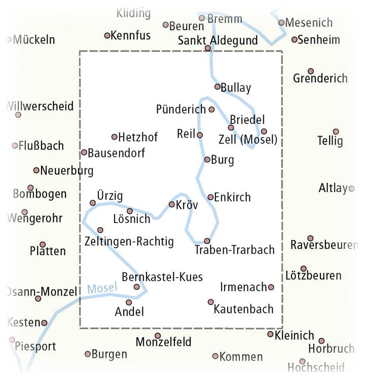 Produktbild: Mittelmosel, Bernkastel-Kues - Traben-Trarbach - Kröv 1 : 25 000