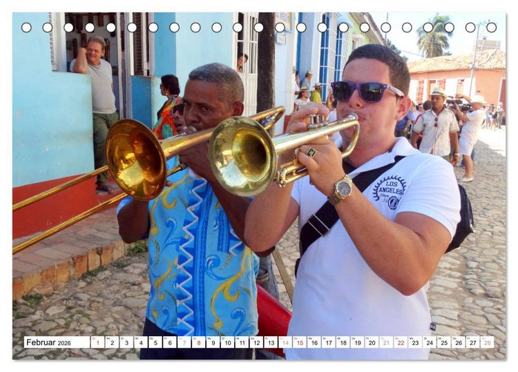 Produktbild: M&uacute;sica Cubana - Karibische Kl&auml;nge aus Kuba (Tischkalender 2026 DIN A5 quer), CALVENDO Monatskalender
