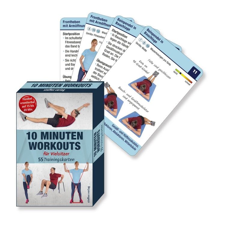 Produktbild: Trainingskarten 10 Minuten Workouts f&uuml;r Vielsitzer