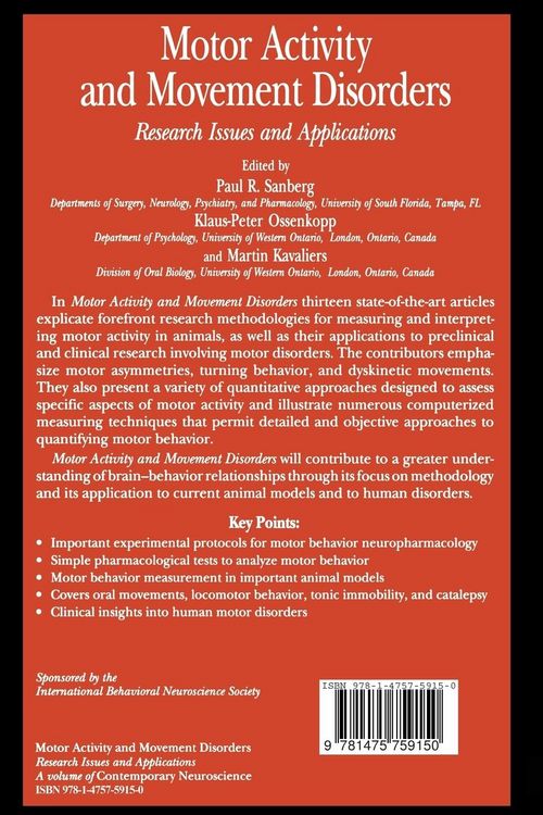 Produktbild: Motor Activity and Movement Disorders