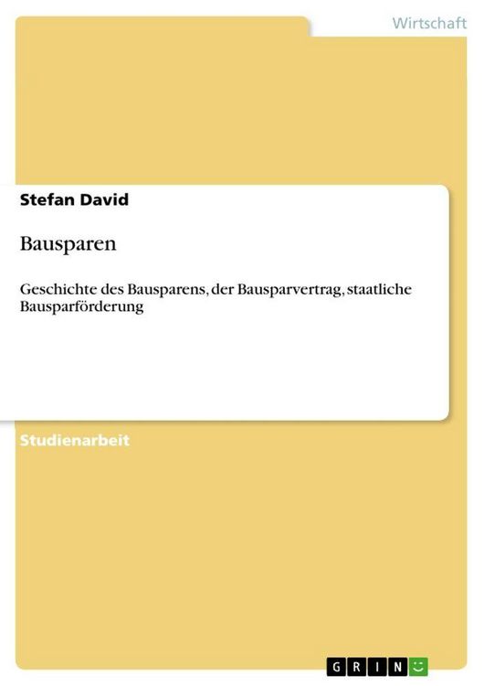 Produktbild: Bausparen