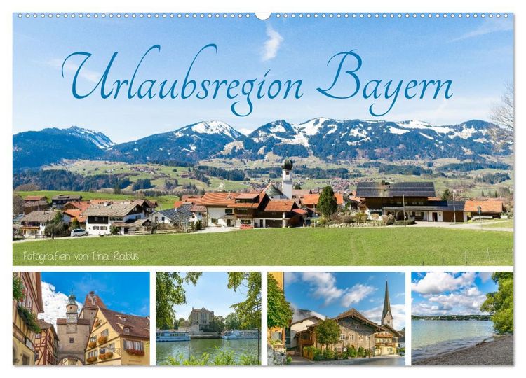 Produktbild: Urlaubsregion Bayern (Wandkalender 2027 DIN A2 quer), CALVENDO Monatskalender