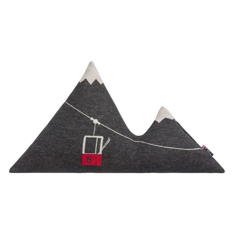 Produktbild: Fussenegger Kissen GEF&Uuml;LLT in Bergform - "Gondel" - anthrazit 65/40 cm