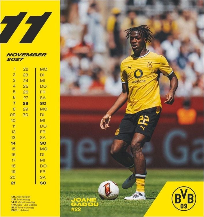 Produktbild: BVB Postkartenkalender 2027