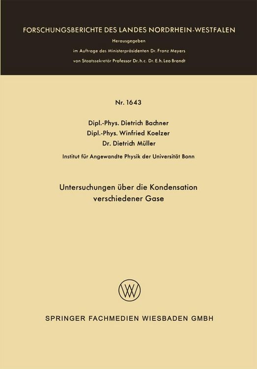 Produktbild: Untersuchungen &uuml;ber die Kondensation verschiedener Gase