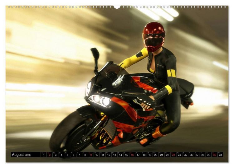 Produktbild: Frauen und Traumbikes (hochwertiger Premium Wandkalender 2026 DIN A2 quer), Kunstdruck in Hochglanz