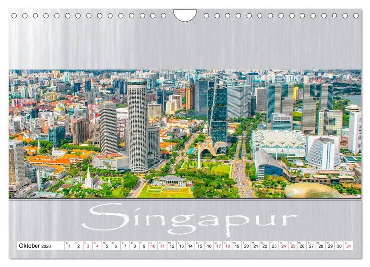 Produktbild: Singapur - Panoramablick (Wandkalender 2026 DIN A4 quer), CALVENDO Monatskalender
