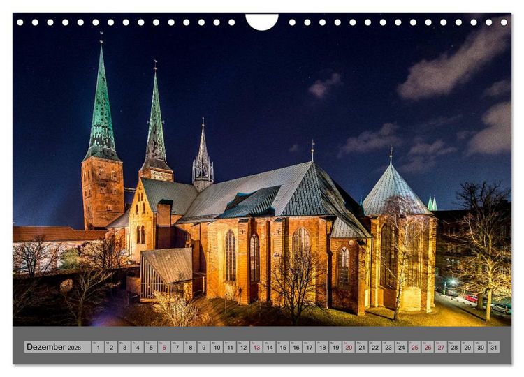 Produktbild: Ansichten der L&uuml;becker Altstadtinsel (Wandkalender 2026 DIN A4 quer), CALVENDO Monatskalender