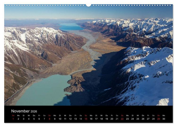 Produktbild: South Island - Neuseelands S&uuml;dinsel (hochwertiger Premium Wandkalender 2026 DIN A2 quer), Kunstdruck in Hochglanz