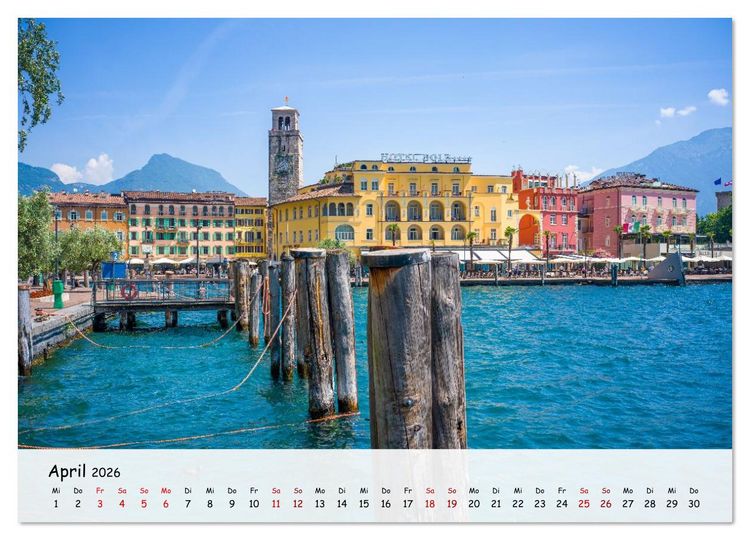 Produktbild: Riva del Garda - Am Gardasee ganz im Norden (Wandkalender 2026 DIN A3 quer), CALVENDO Monatskalender