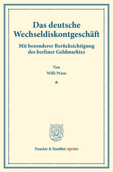 Produktbild: Das deutsche Wechseldiskontgesch&auml;ft.