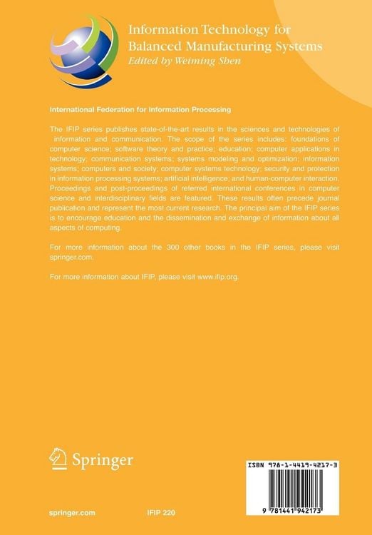Produktbild: Information Technology for Balanced Manufacturing Systems