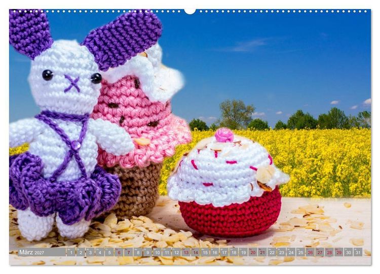 Produktbild: Amigurumi - Die geh&auml;kelte Welt (Wandkalender 2027 DIN A2 quer), CALVENDO Monatskalender