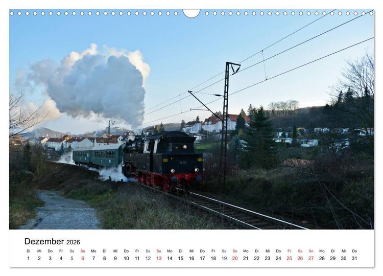 Produktbild: Feuer Wasser Kohle - Dampflokomotiven der Deutschen Reichsbahn (Wandkalender 2026 DIN A3 quer), CALVENDO Monatskalender