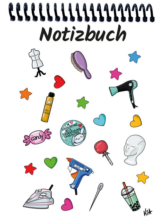 Produktbild: A 4 Notizblock Manga Items, wei&szlig;, kariert