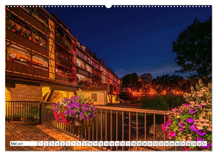 Produktbild: Rund um die Kr&auml;merbr&uuml;cke - Ein St&uuml;ck Mittelalter in Erfurt (Wandkalender 2027 DIN A2 quer), CALVENDO Monatskalender