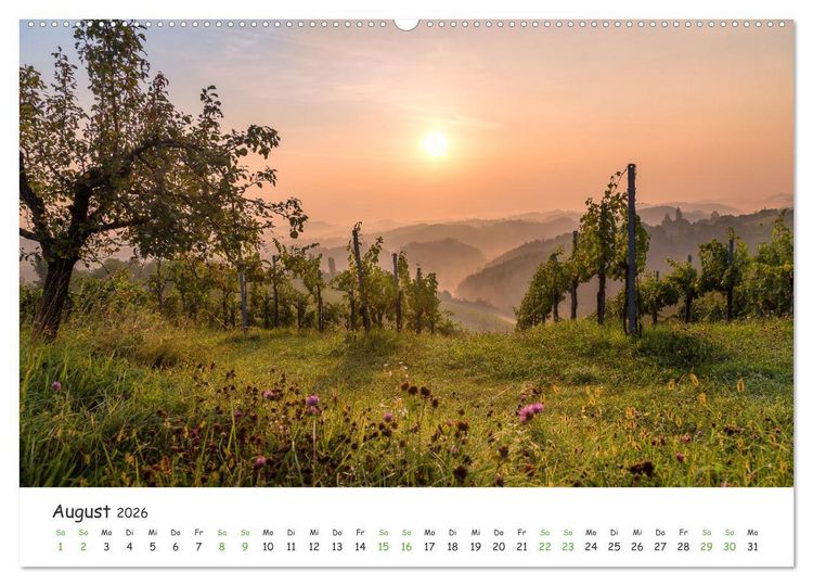 Produktbild: S&uuml;dsteiermark365 (hochwertiger Premium Wandkalender 2026 DIN A2 quer), Kunstdruck in Hochglanz