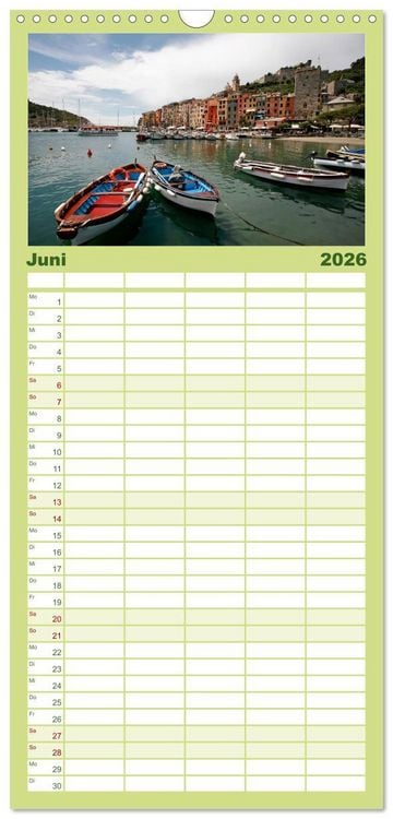 Produktbild: Familienplaner 2026 - Traumhaftes Italien mit 5 Spalten (Wandkalender, 21 x 45 cm) CALVENDO