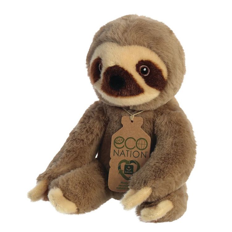 Aurora World Mini Flopsie Faultier – 8 Zoll (ca. 20 Cm), Hellbraun, Superweich Zum Kuscheln