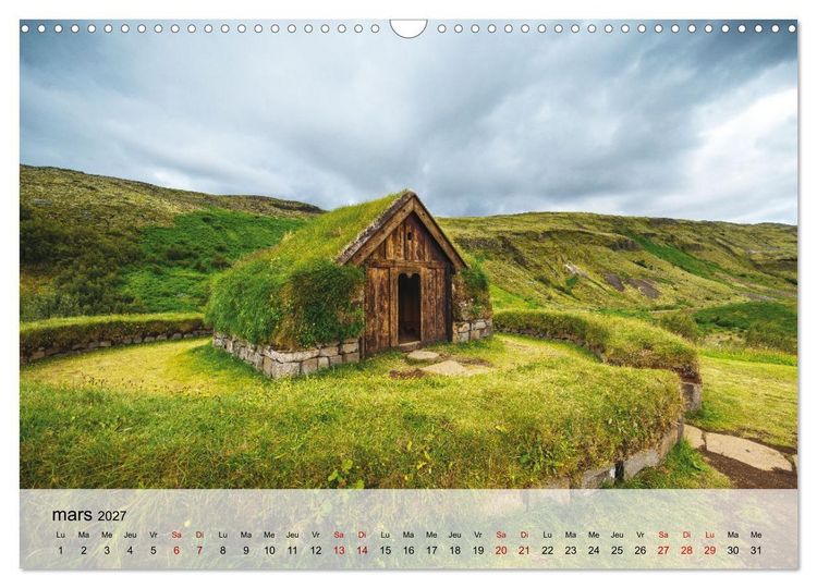 Produktbild: L'&eacute;t&eacute; en Islande (Calendrier mural 2027 DIN A3 vertical), CALVENDO calendrier mensuel