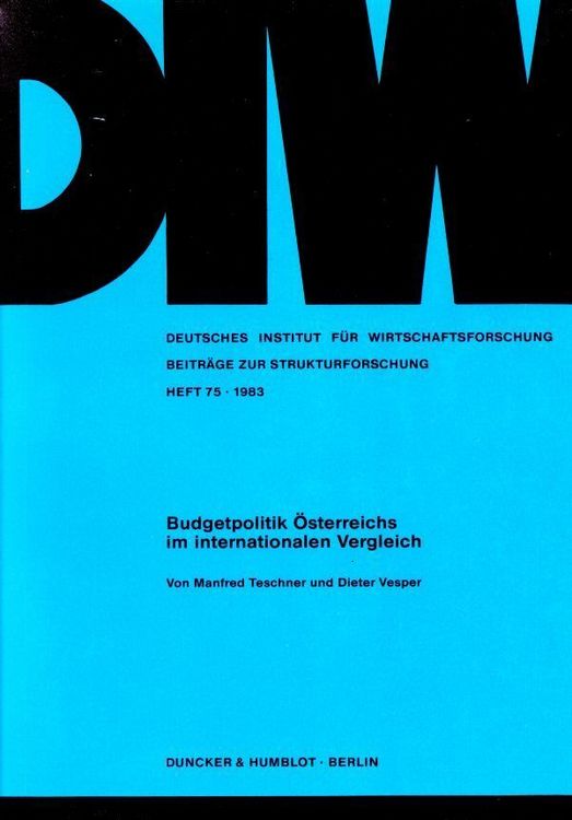Produktbild: Budgetpolitik &Ouml;sterreichs im internationalen Vergleich.