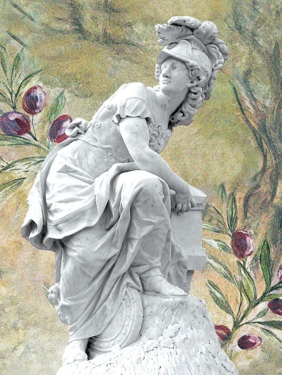 Produktbild: CALVENDO Puzzle R&ouml;mische G&ouml;ttin Minerva, Font&auml;nenrondell | 1000 Teile Lege-Gr&ouml;&szlig;e 64x48cm Foto-Puzzle f&uuml;r gl&uuml;ckliche Stunden