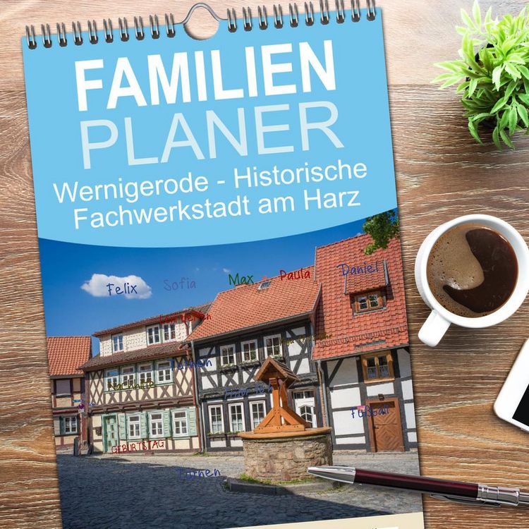 Produktbild: Familienplaner 2026 - Wernigerode - Historische Fachwerkstadt am Harz mit 5 Spalten (Wandkalender, 21 x 45 cm) CALVENDO