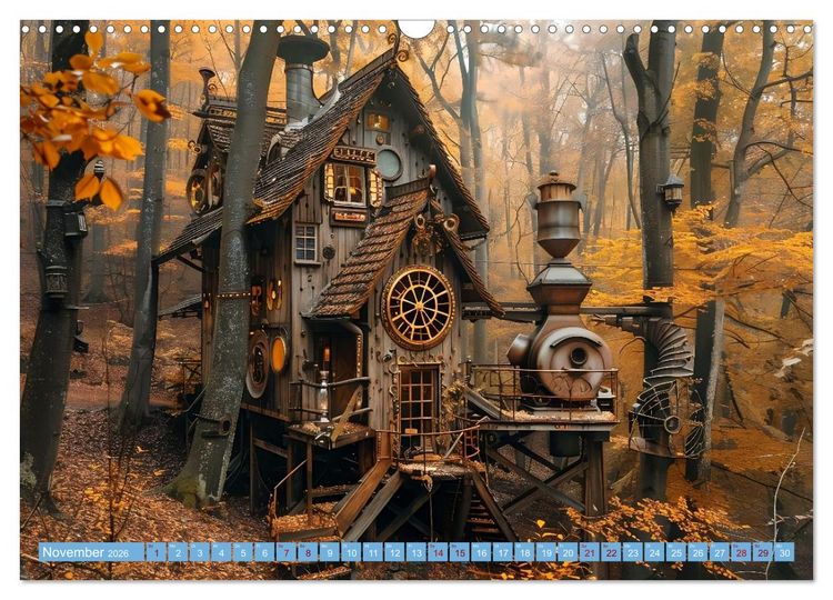 Produktbild: Steampunk Domizile (Wandkalender 2026 DIN A3 quer), CALVENDO Monatskalender