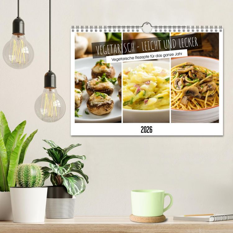 Produktbild: Vegetarisch - leicht und lecker (Wandkalender 2026 DIN A4 quer), CALVENDO Monatskalender